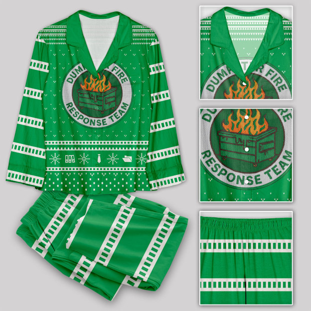 Dumpster Fire Response Team Geek Pajama Sets
