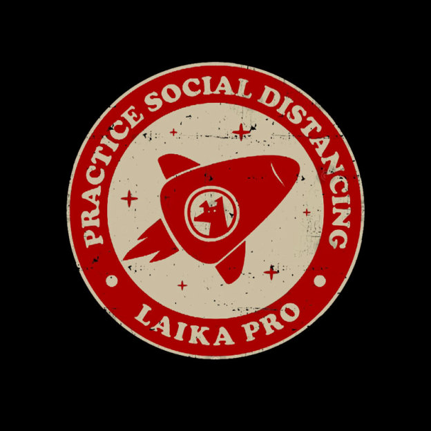 Practice Social Distancing Laika Pro Geek T-Shirt