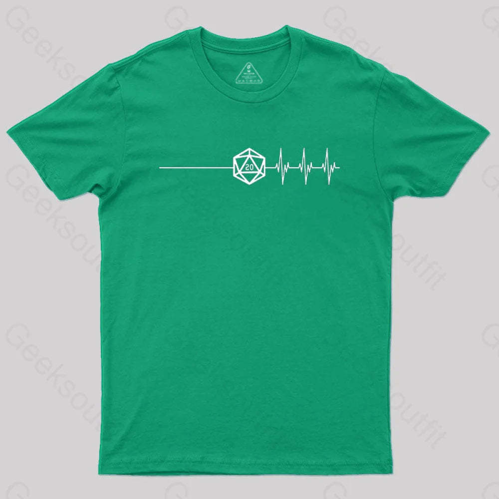 Death Save Critical Success Nat20 D20 T-Shirt Green / S