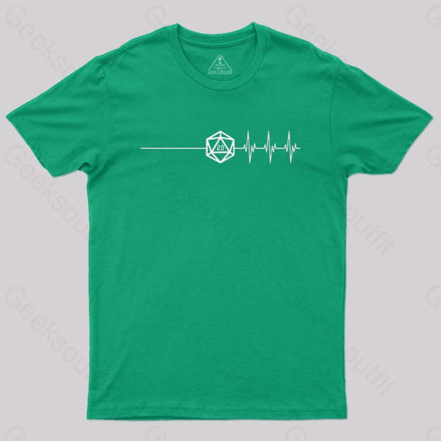 Death Save Critical Success Nat20 D20 T-Shirt Green / S
