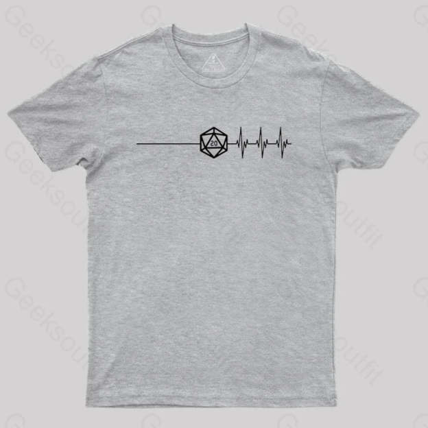 Death Save Critical Success Nat20 D20 T-Shirt Grey / S