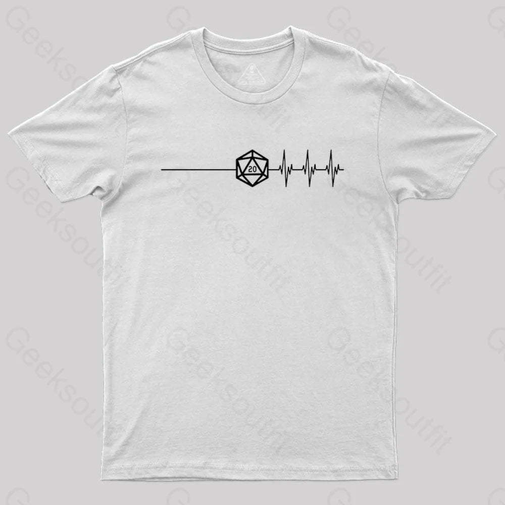Death Save Critical Success Nat20 D20 T-Shirt White / S