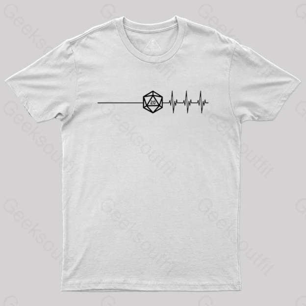 Death Save Critical Success Nat20 D20 T-Shirt White / S