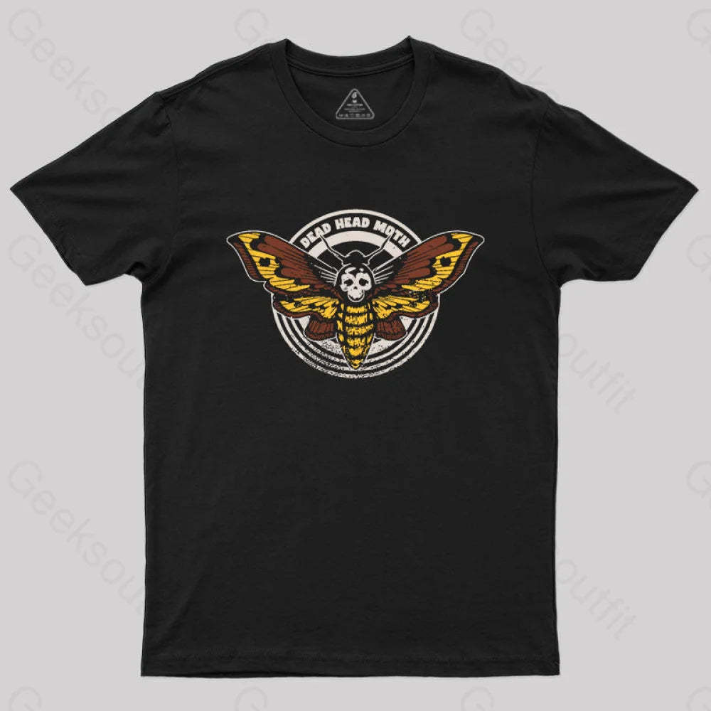 Death’s Head Moth Distressed Vintage T-Shirt Black / S