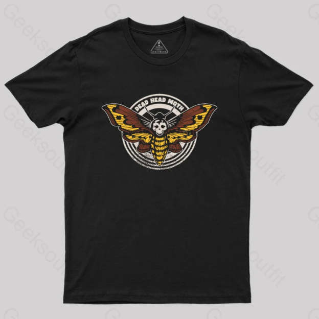 Death’s Head Moth Distressed Vintage T-Shirt Black / S
