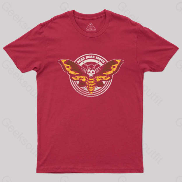 Death’s Head Moth Distressed Vintage T-Shirt Red / S