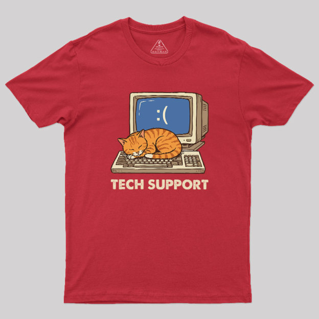 Tech Support Cat Geek T-Shirt