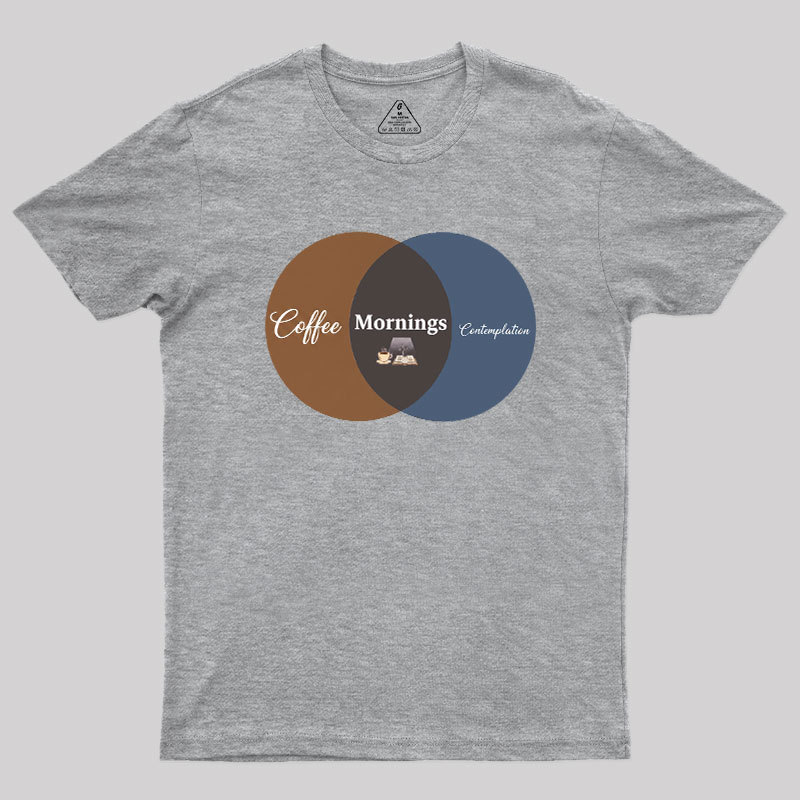 Coffee & Contemplation Venn Diagram Geek T-Shirt