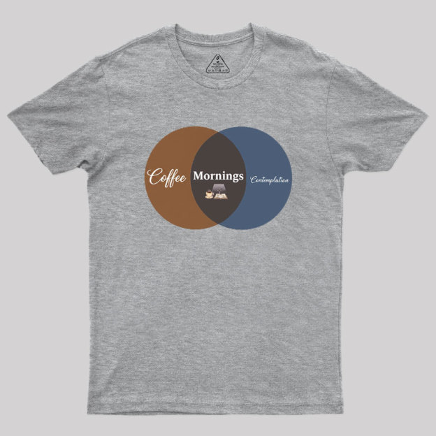 Coffee & Contemplation Venn Diagram Geek T-Shirt