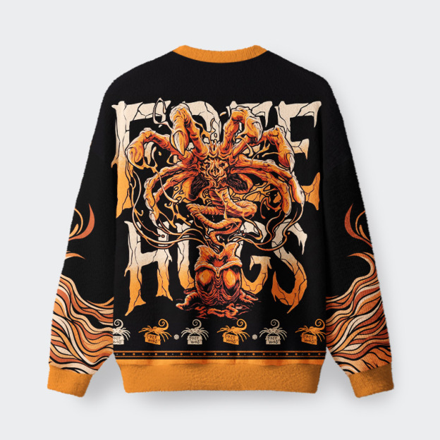 Facehugger Warm Embrace Geek Women's Fuzzy Fleece Cropped Sweater