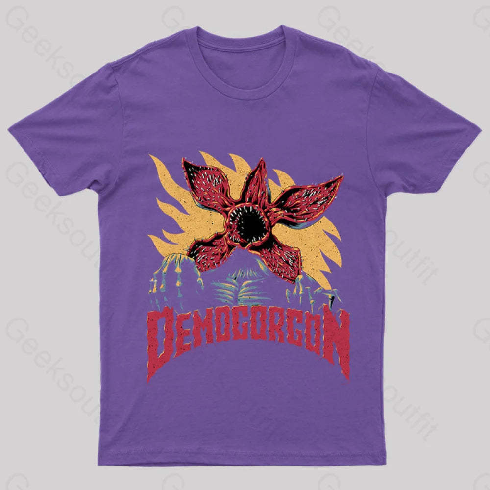 Demogorgon Geek T-Shirt Purple / S