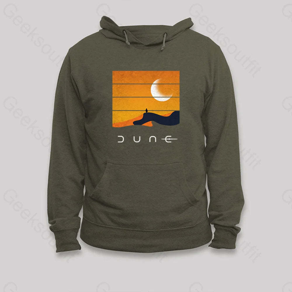 Desert Planet Hoodie Army Green / S