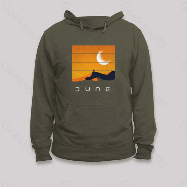 Desert Planet Hoodie Army Green / S