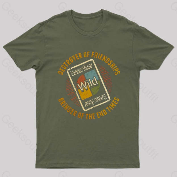 Destroyers Of Friendships T-Shirt Army Green / S