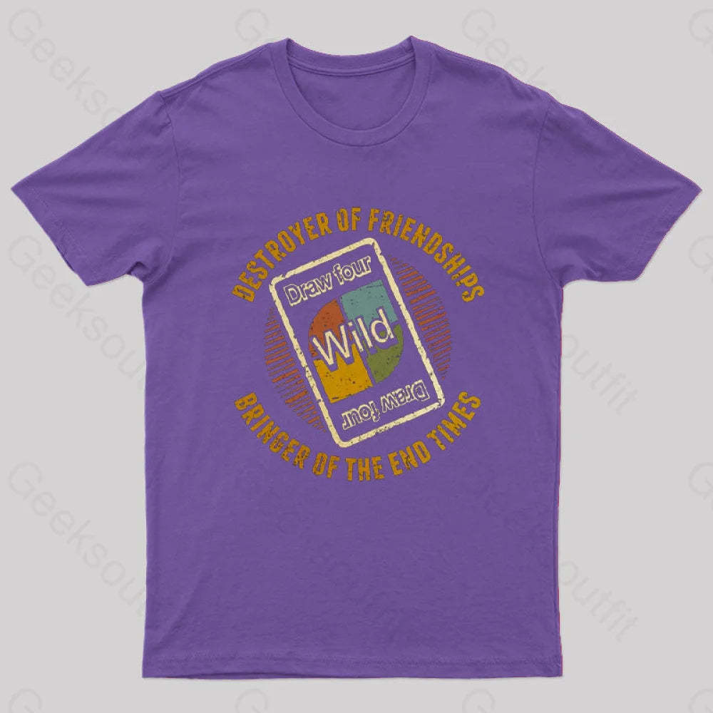 Destroyers Of Friendships T-Shirt Purple / S