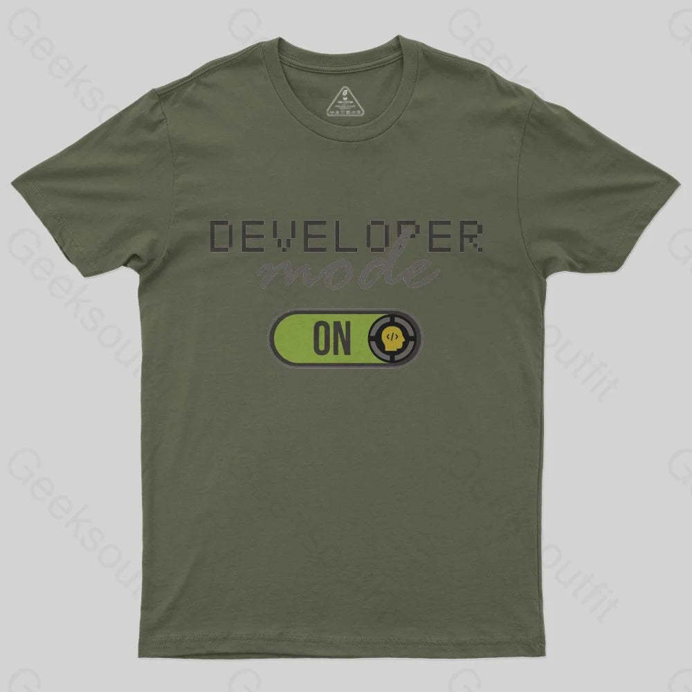 Developer Mode ON T-Shirt - Geeksoutfit