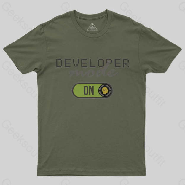 Developer Mode ON T-Shirt - Geeksoutfit