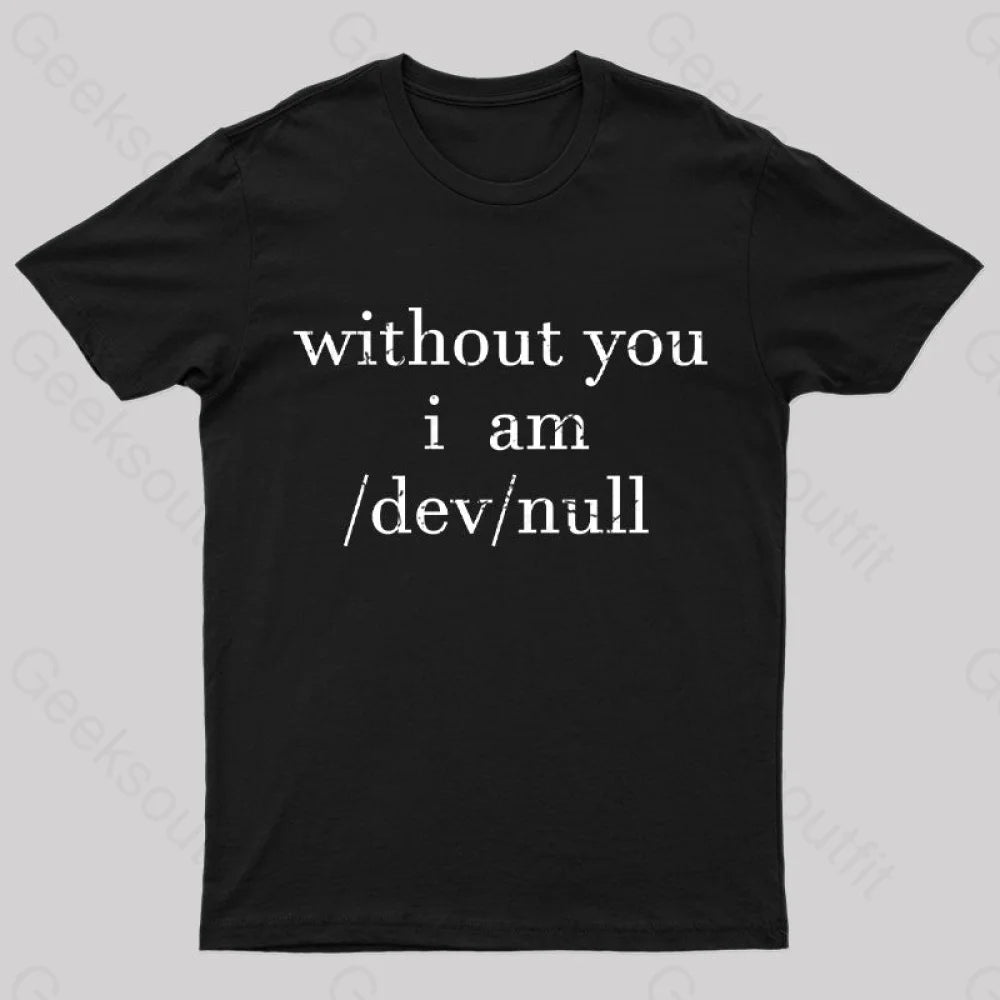Devnull Unix Linux Joke Funny Geeks T-Shirt Black / S