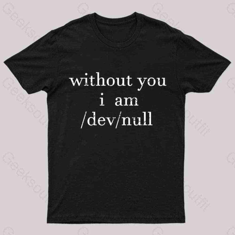 Devnull Unix Linux Joke Funny Geeks T-Shirt Black / S