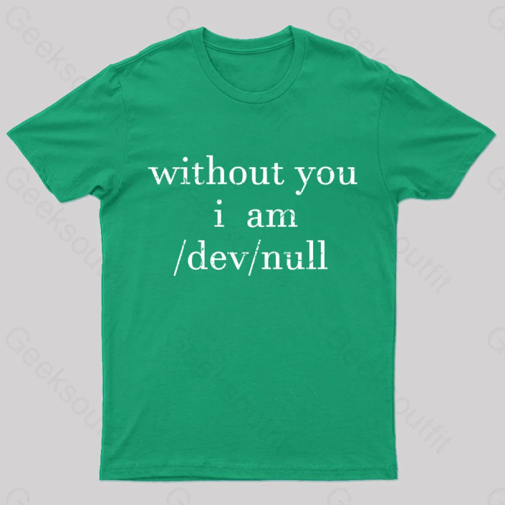 Devnull Unix Linux Joke Funny Geeks T-Shirt Green / S