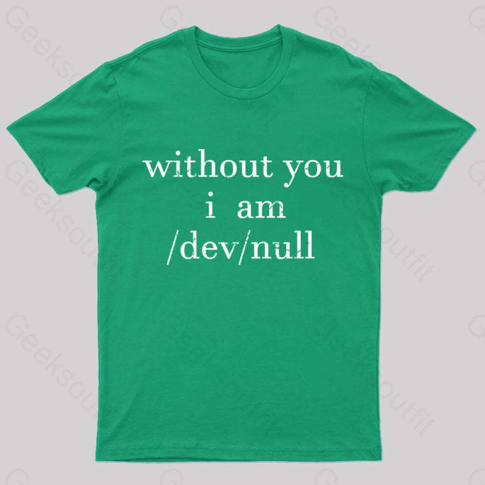 Devnull Unix Linux Joke Funny Geeks T-Shirt Green / S