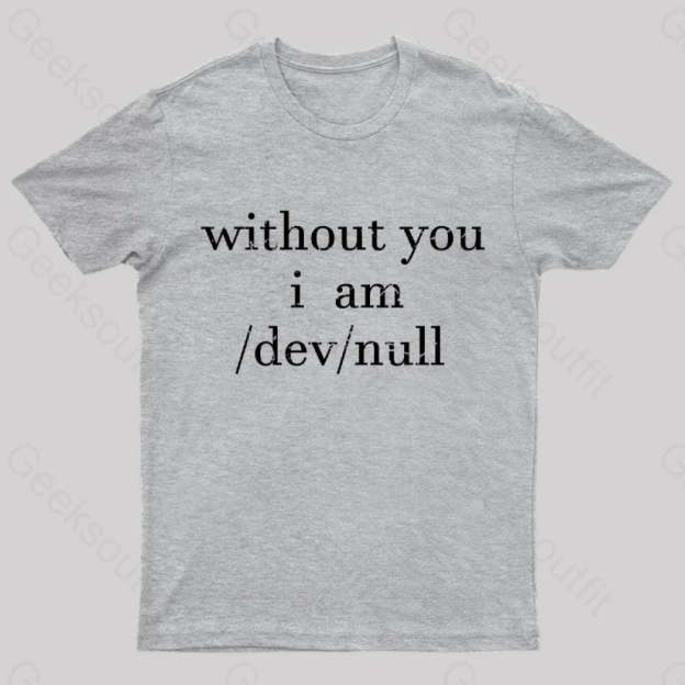 Devnull Unix Linux Joke Funny Geeks T-Shirt Grey / S
