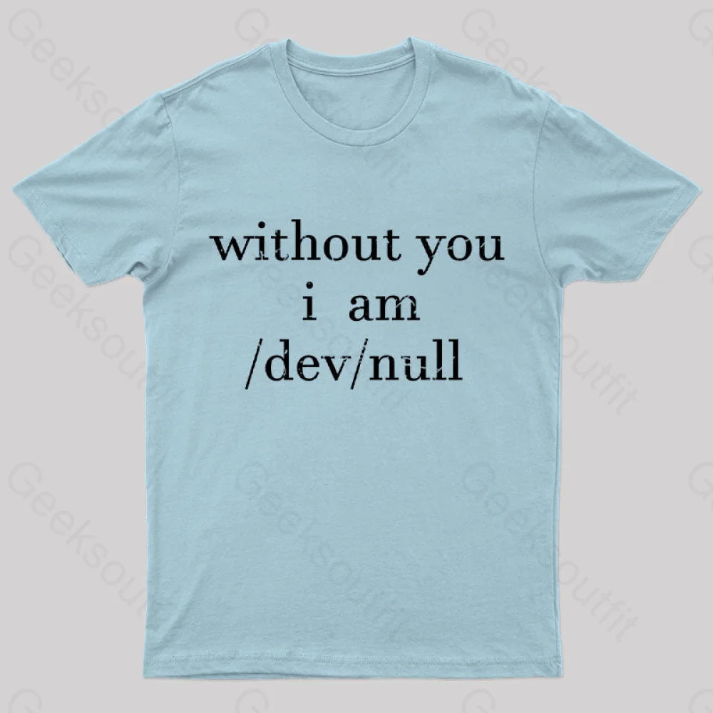 Devnull Unix Linux Joke Funny Geeks T-Shirt Light Blue / S