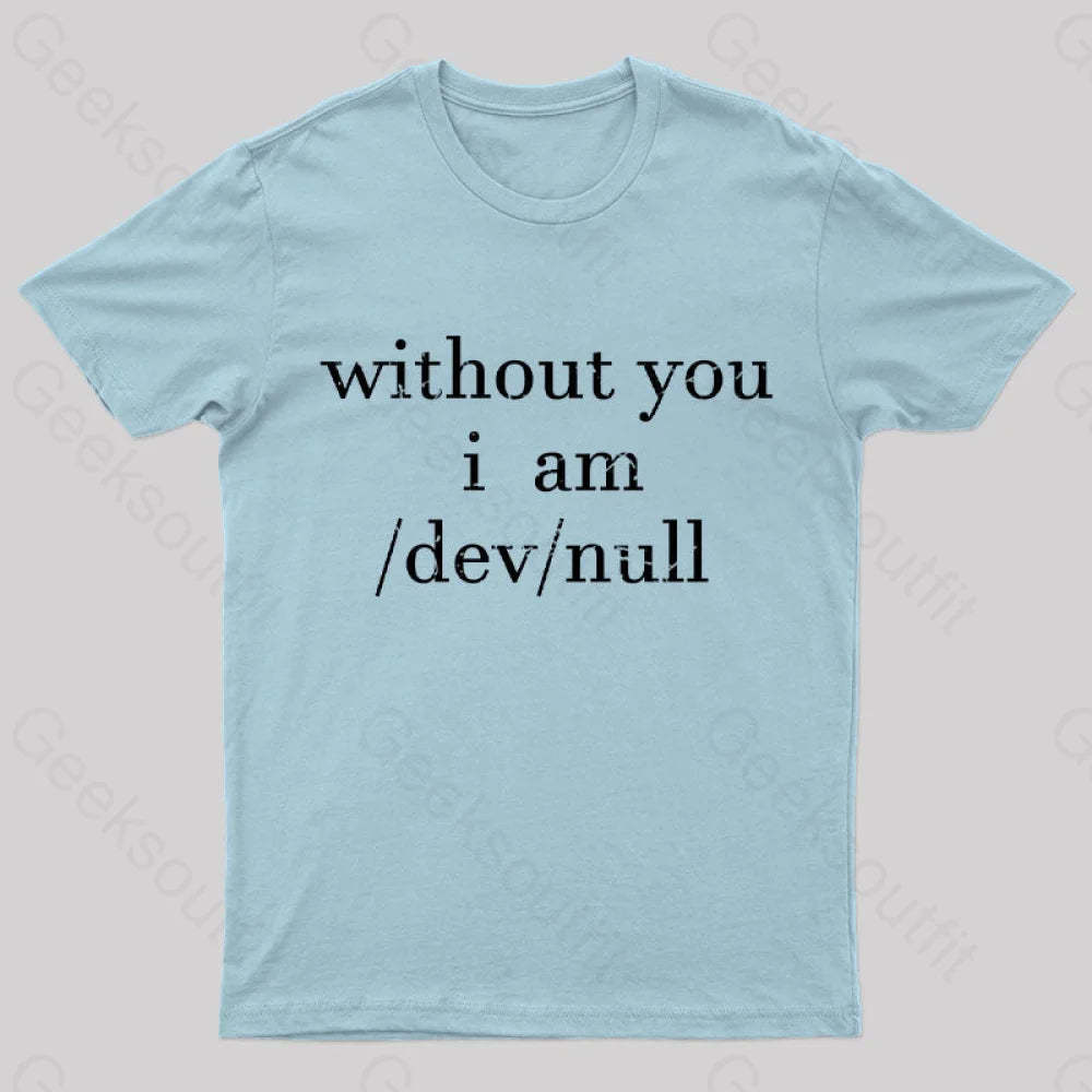 Devnull Unix Linux Joke Funny Geeks T-Shirt Light Blue / S