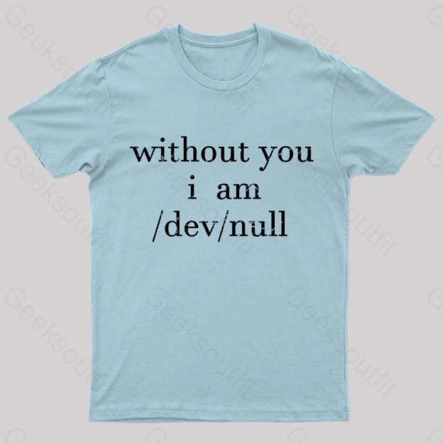 Devnull Unix Linux Joke Funny Geeks T-Shirt Light Blue / S