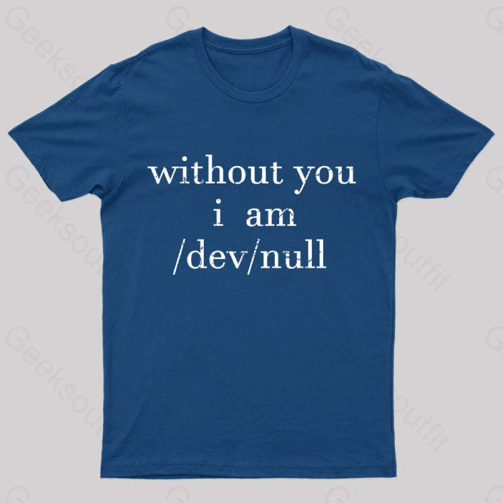 Devnull Unix Linux Joke Funny Geeks T-Shirt Navy / S