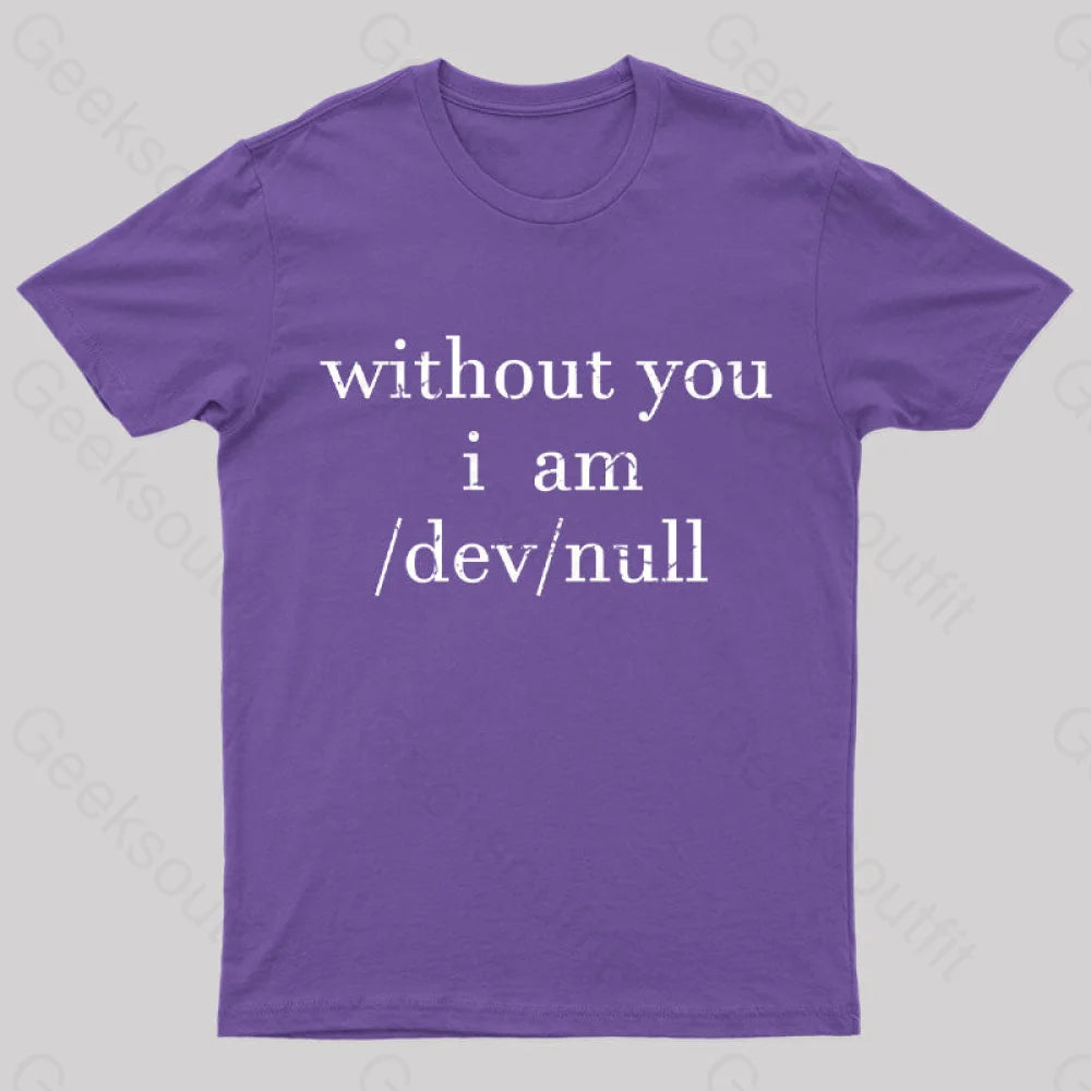 Devnull Unix Linux Joke Funny Geeks T-Shirt Purple / S