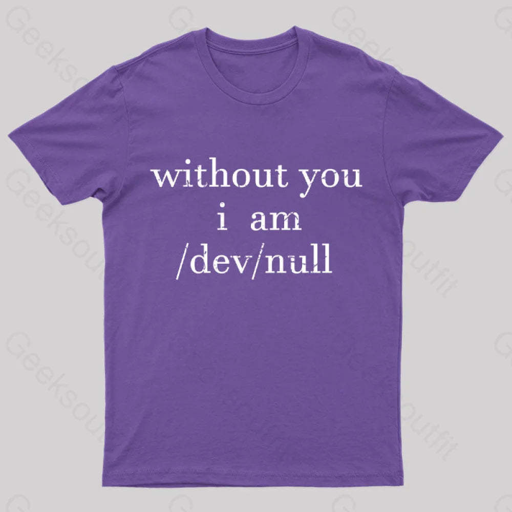 Devnull Unix Linux Joke Funny Geeks T-Shirt Purple / S