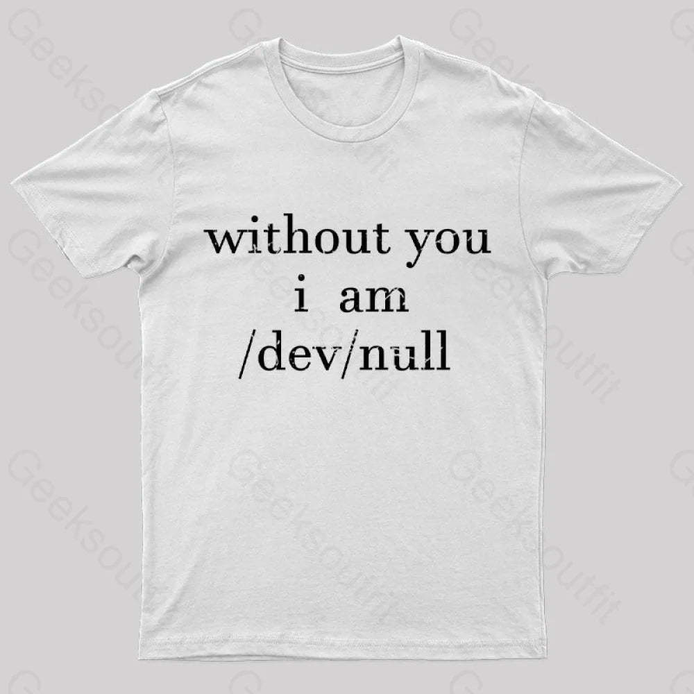 Devnull Unix Linux Joke Funny Geeks T-Shirt White / S
