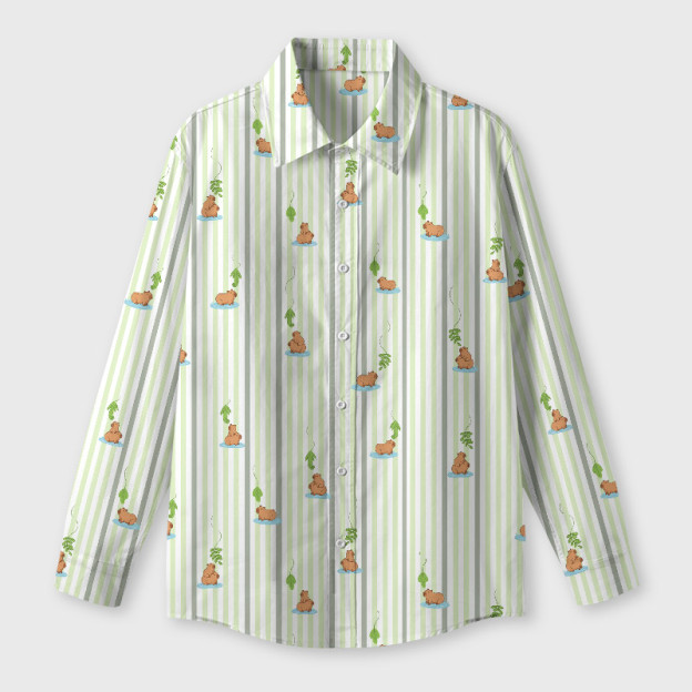 Capybara Snack Lure Geek Long-Sleeved Shirt