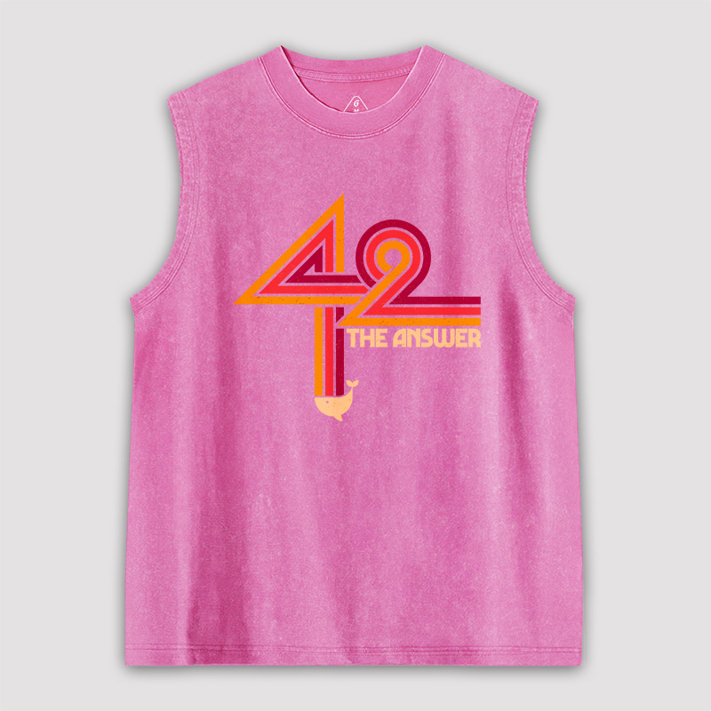 42 The Ultimate Answer Unisex Washed Tank