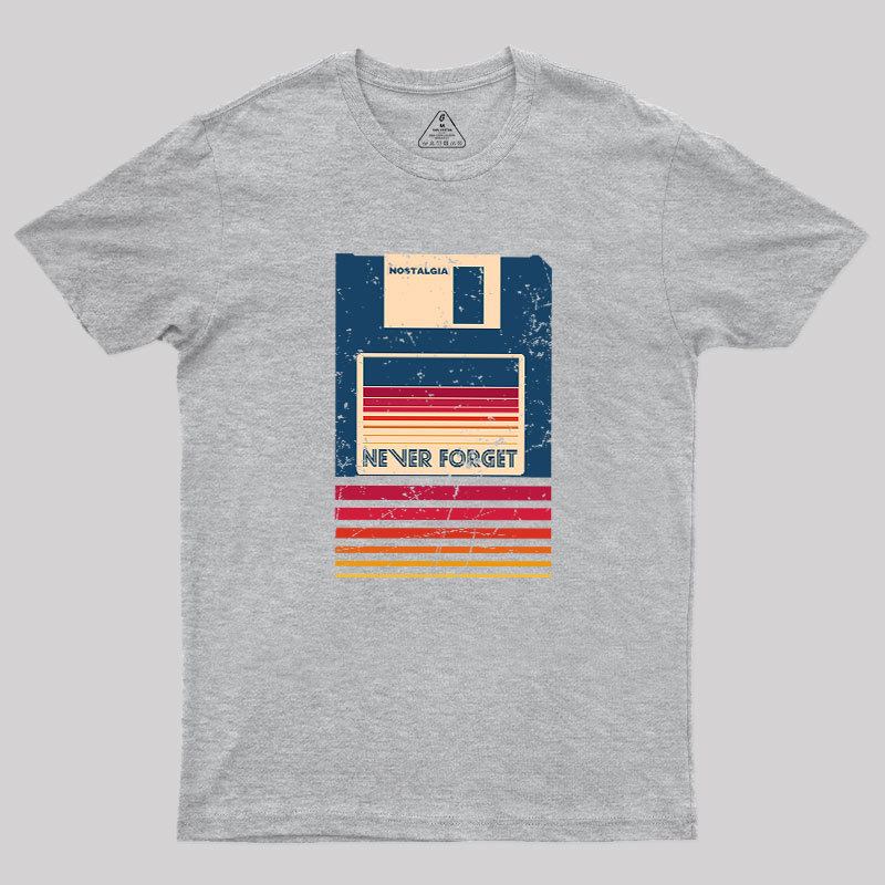 Never Forget Floppy Disk Geek T-Shirt