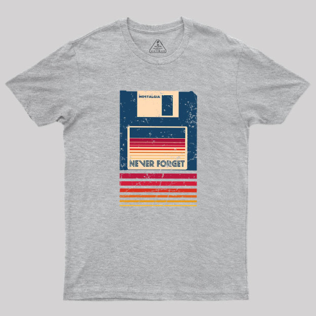 Never Forget Floppy Disk Geek T-Shirt