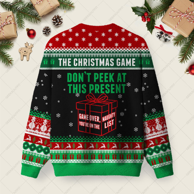 The Christmas Game Ugly Christmas Fuzzy Fleece Sweatshirt