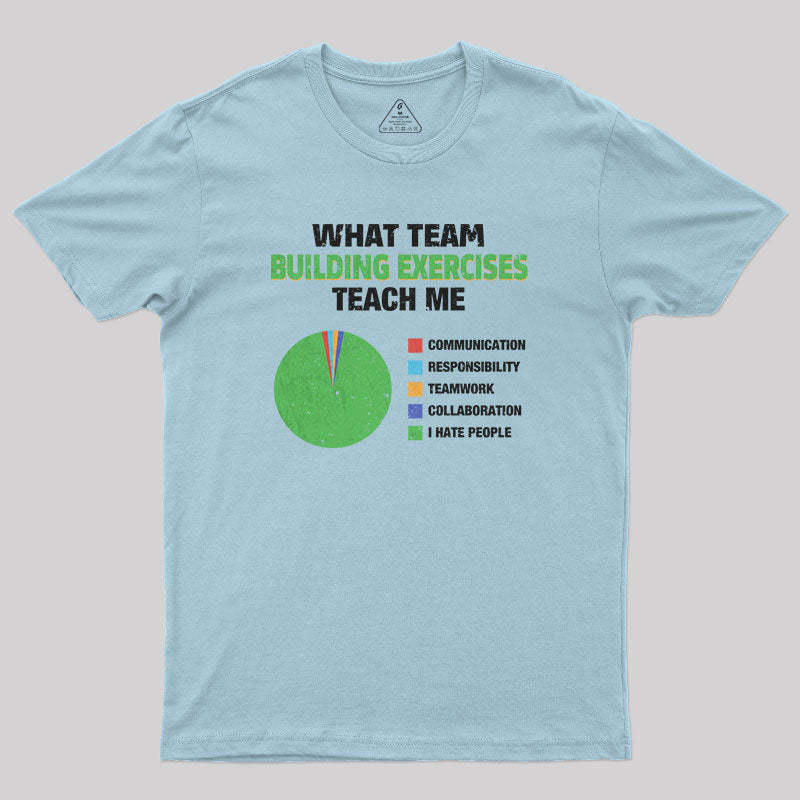 What Team Building Exercises Teach Me Geek T-Shirt