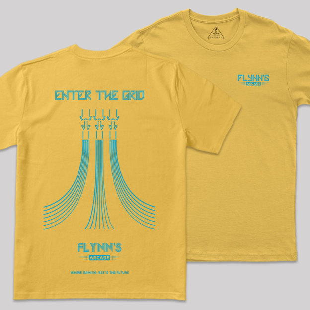 Enter The Grid Front and Back Printing Geek T-Shirt