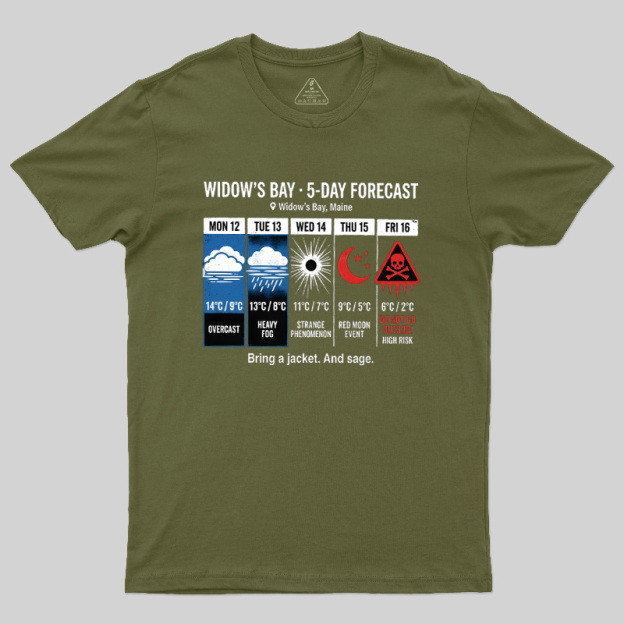 Spooky 5 Day Weather Forecast Geek T-Shirt