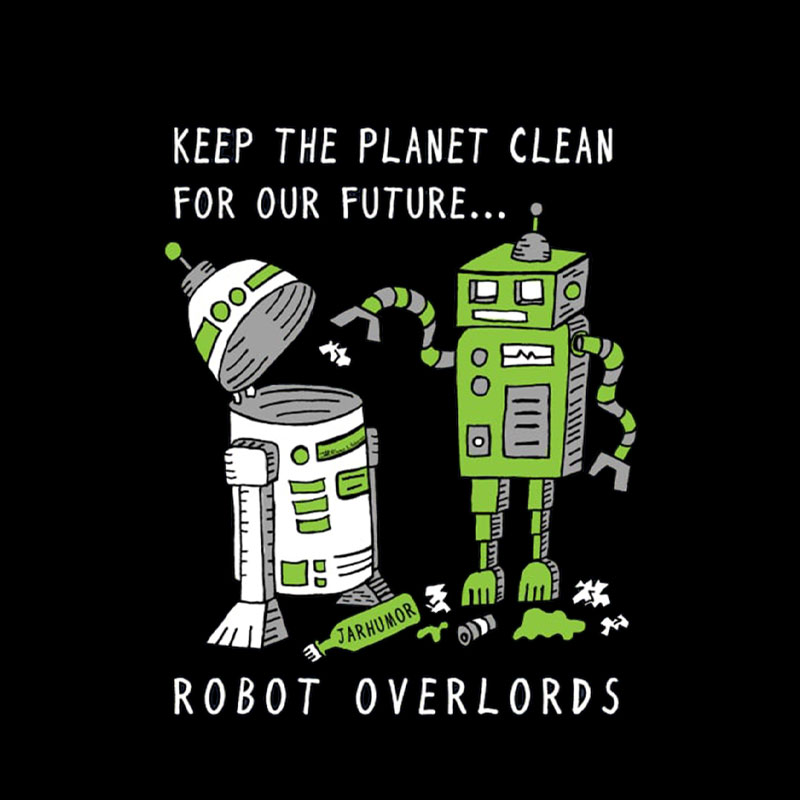 Robot Earth Geek T-Shirt