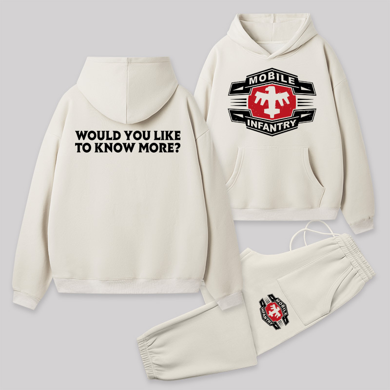 Starship Recruit Front and Back Printed Geek Fleece Hoodie Set