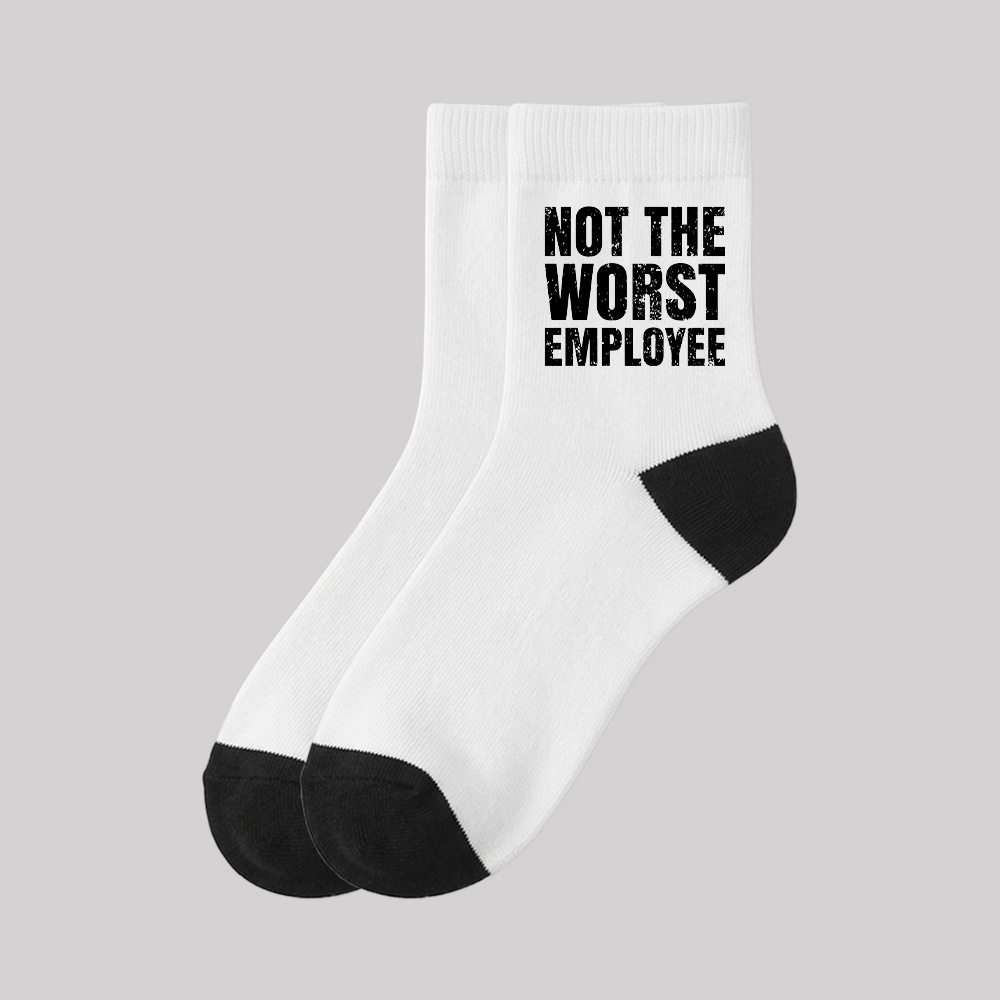Not The Worst Employee Geek Cotton Daily Socks