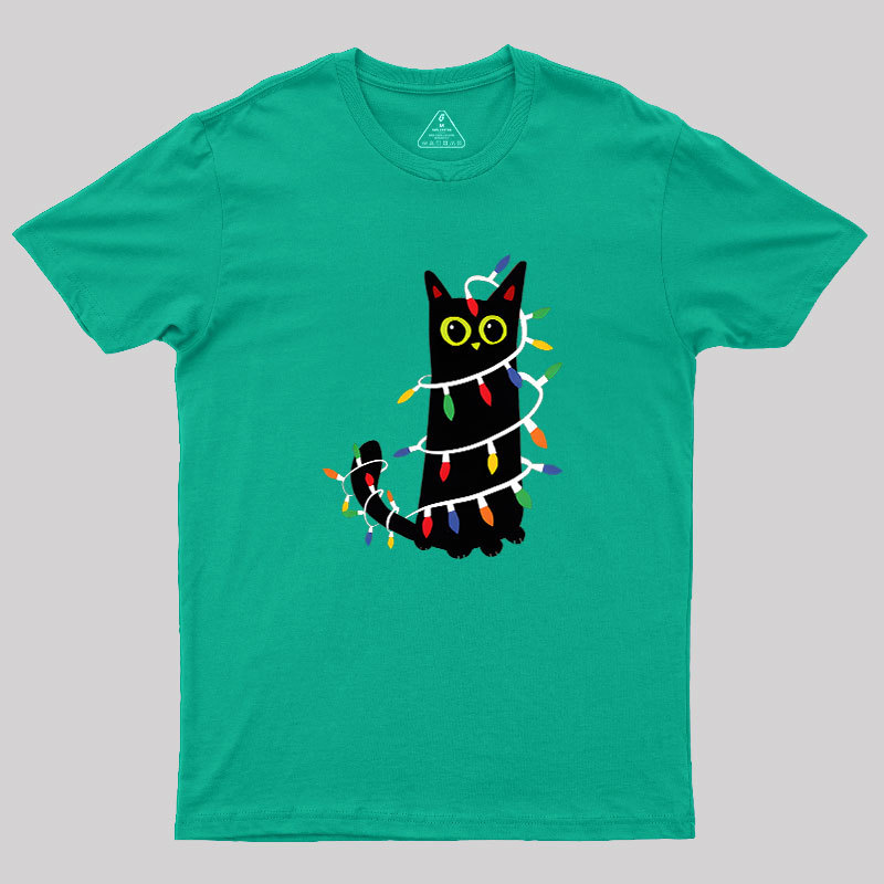 Festive Feline Geek T-Shirt