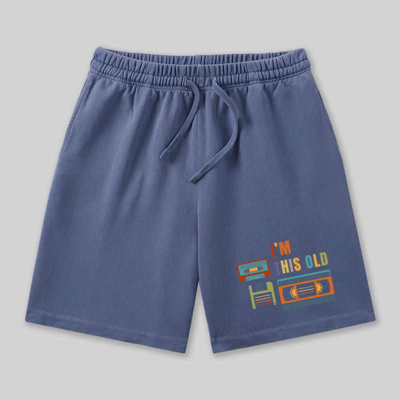 Im This Old Vintage Geeky Washed Shorts