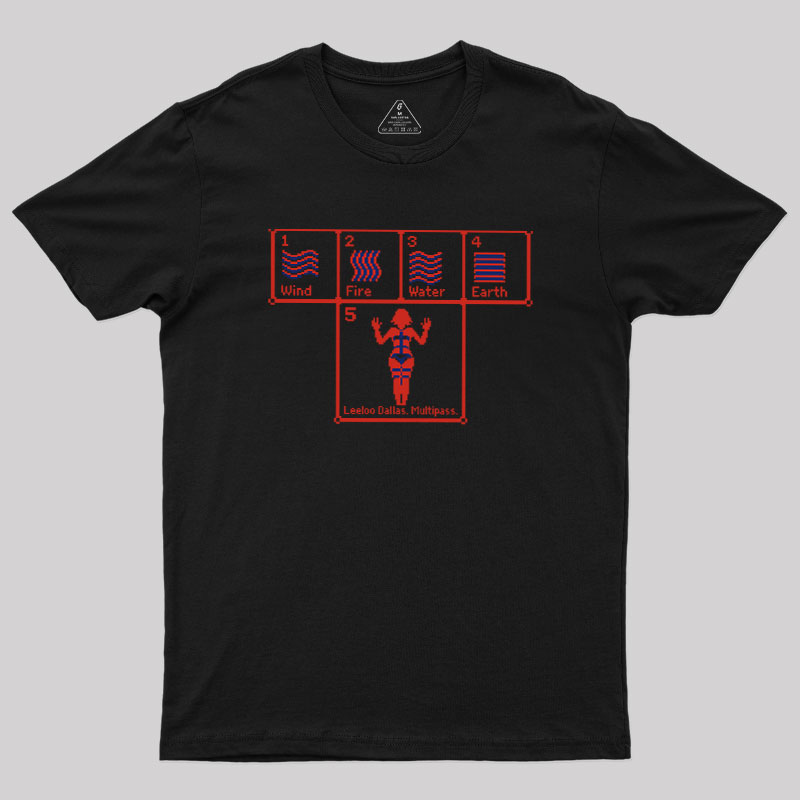 Wind Fire Water Earth Geek T-Shirt