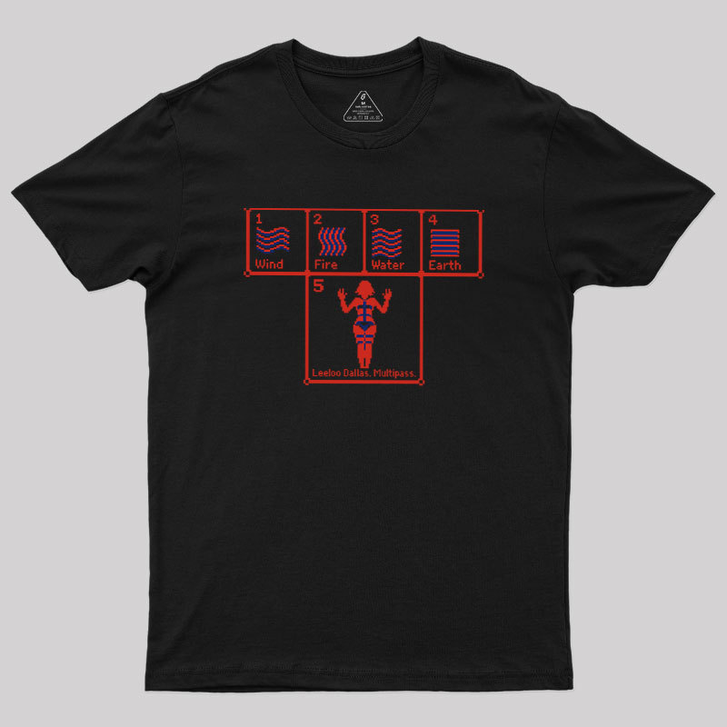 Wind Fire Water Earth Geek T-Shirt