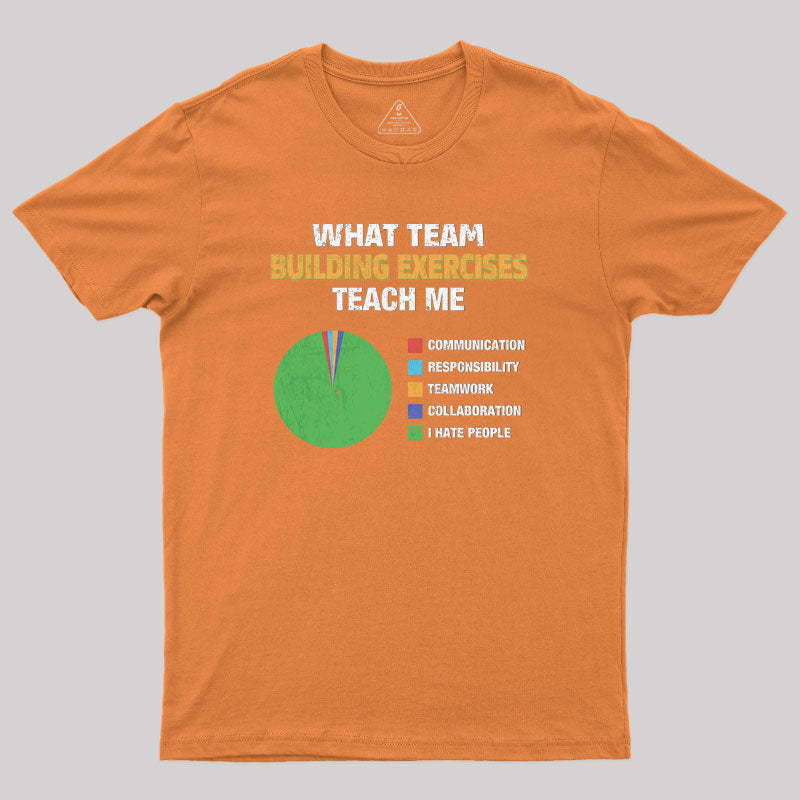 What Team Building Exercises Teach Me Geek T-Shirt