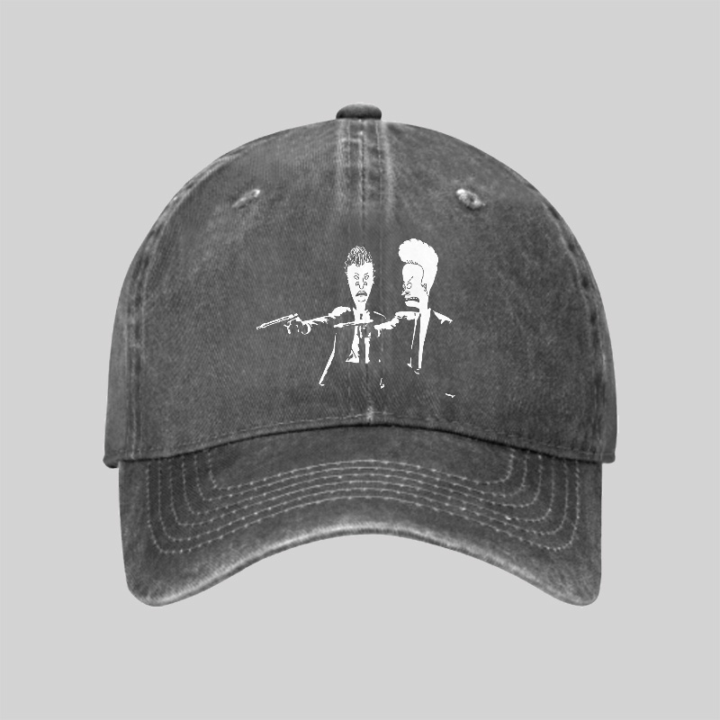 Beavis And Butthead Pulp Fiction Washed Vintage Baseball Cap